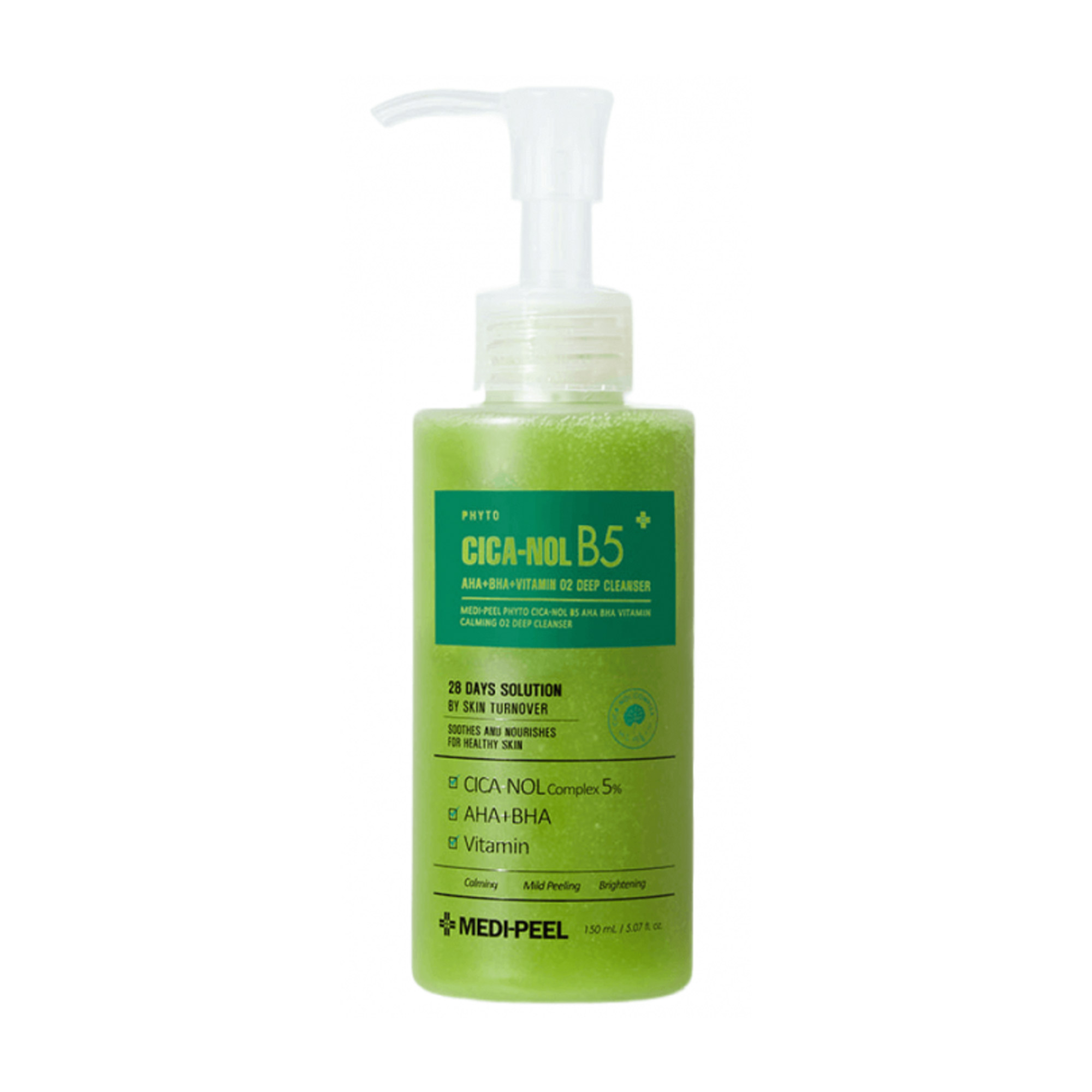 Киснева пінка для обличчя Medi-Peel Phyto Cica-Nol B5 AHA BHA Vitamin O2 Deep Cleanser, 150 мл